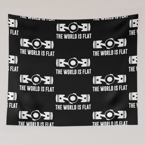 Item preview, The World is Flat Engine Cylinder Shaft Funny Engine Car Design Happy Apparel Essential Inspiration Joy Mood Funny designed and sold by DesignByHeartUK.
