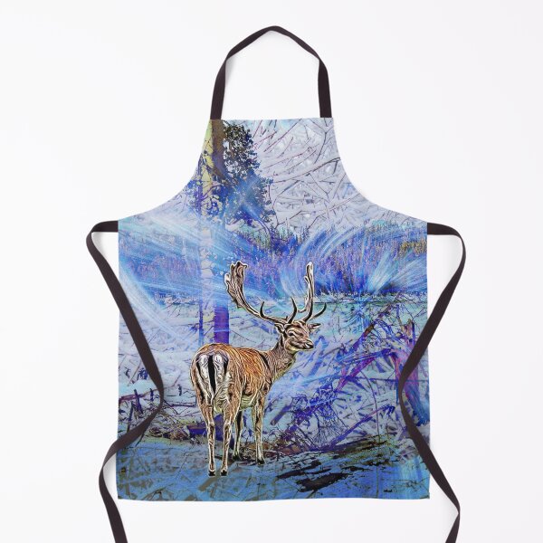 Item preview, Deer in an enchanted winter landscape - magical forest designed and sold by MarionsArt.