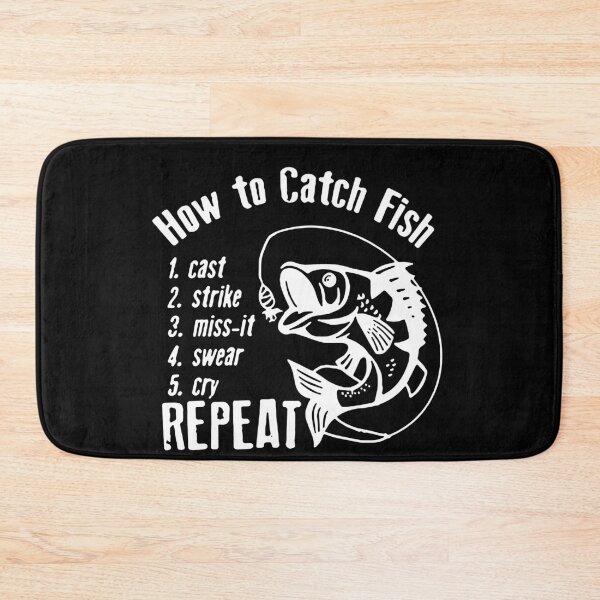Item preview, Funny How to Catch Fish Love Fishing Born to go cast strike miss it fishing I love Fishing Art Design Happy Apparel Essential Inspiration Joy Mood Funny designed and sold by DesignByHeartUK.