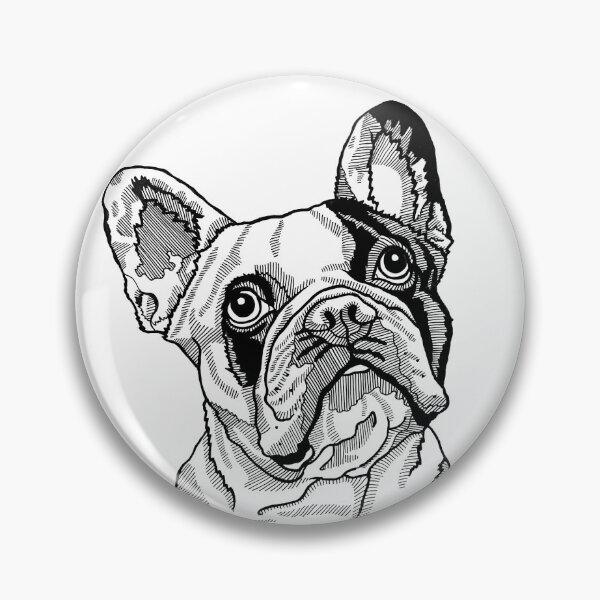 Item preview, Cute French Bulldog Pop Art, Line Drawing of a Frenchie Dog designed and sold by Pop Zoo.