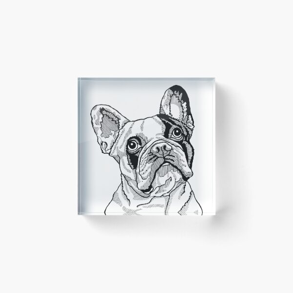 Item preview, Cute French Bulldog Pop Art, Line Drawing of a Frenchie Dog designed and sold by Pop Zoo.