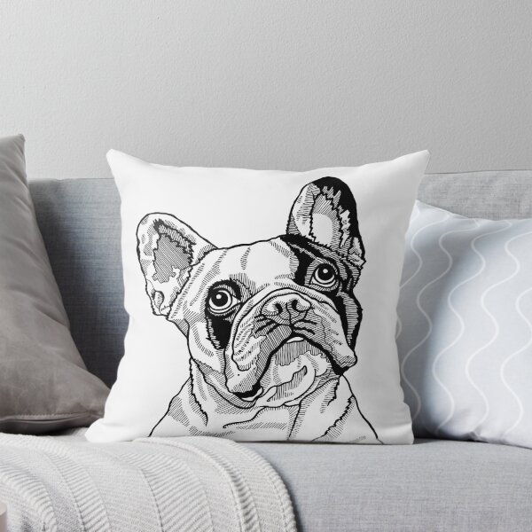 Item preview, Cute French Bulldog Pop Art, Line Drawing of a Frenchie Dog designed and sold by Pop Zoo.