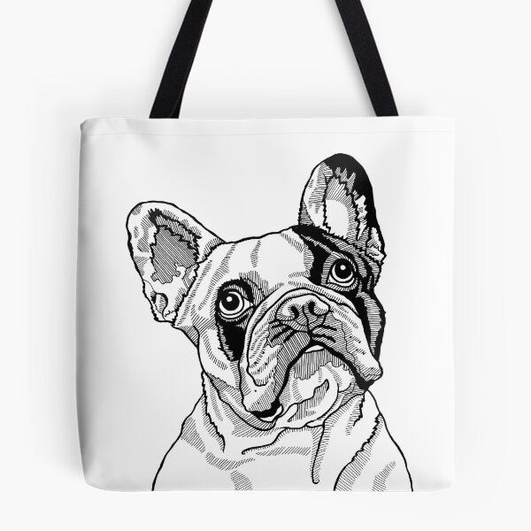 Item preview, Cute French Bulldog Pop Art, Line Drawing of a Frenchie Dog designed and sold by Pop Zoo.