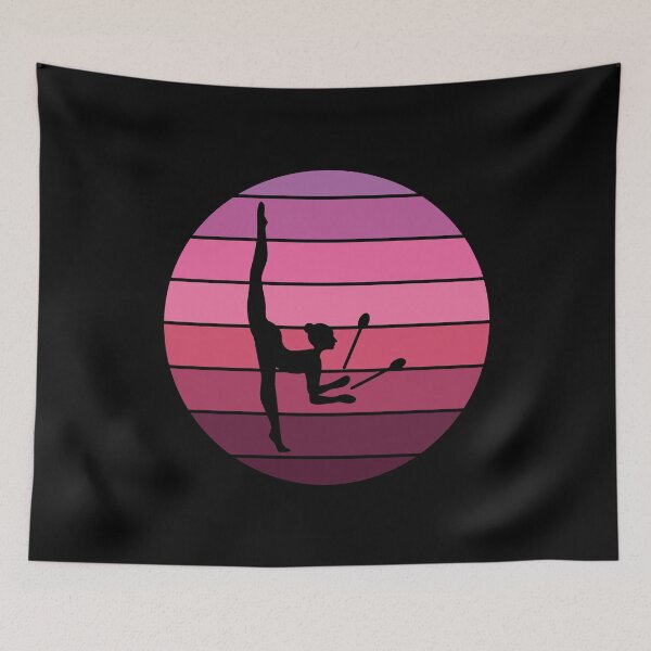 Item preview, Rhythmic Gymnastics Clubs Gymnast Girl Vintage Retro designed and sold by TastefulTees.