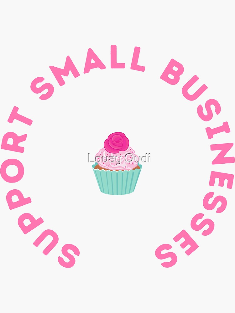 Thumbnail 3 of 3, Sticker, Support Small Businesses designed and sold by WorkoutMinotaur.