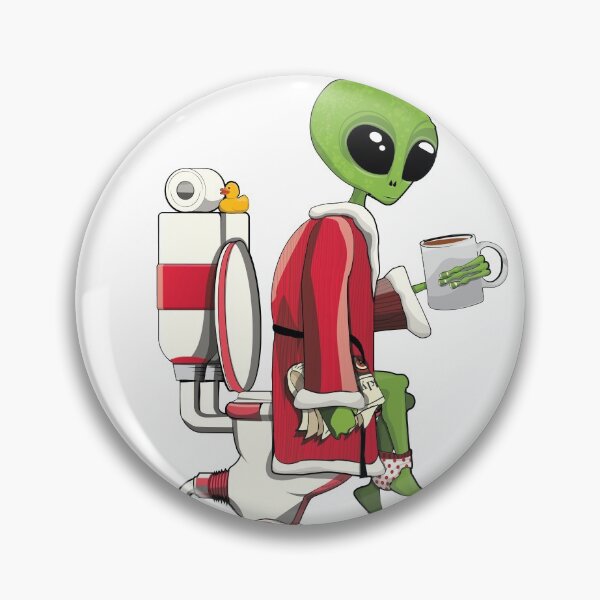 Item preview, Space Alien on the Toilet designed and sold by Wyattdesign.