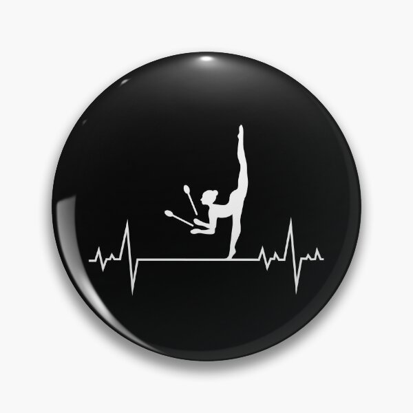 Item preview, Rhythmic Gymnastics Clubs Gymnast Girl Heartbeat Pulse designed and sold by TastefulTees.