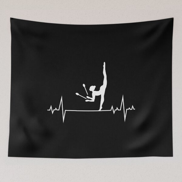 Item preview, Rhythmic Gymnastics Clubs Gymnast Girl Heartbeat Pulse designed and sold by TastefulTees.