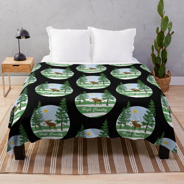 Item preview, High Country Winter Moose Scene on Black designed and sold by HighCountry2021.