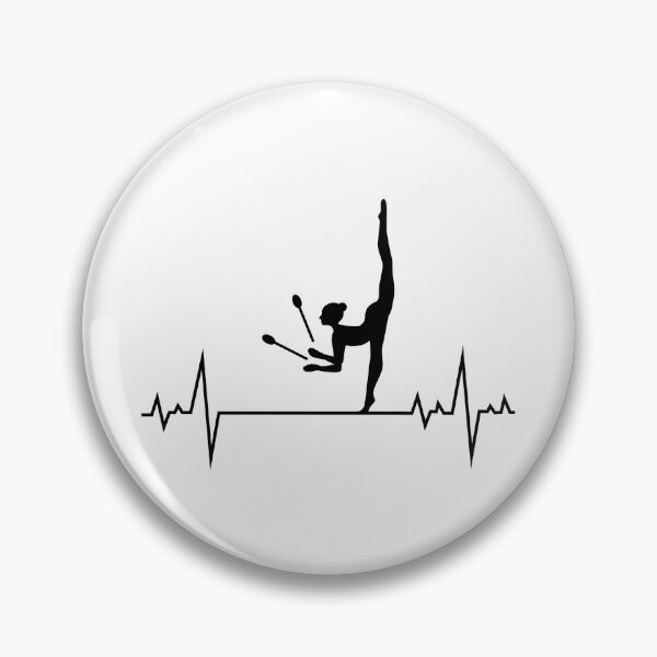Item preview, Rhythmic Gymnastics Clubs Gymnast Girl Heartbeat Pulse designed and sold by TastefulTees.