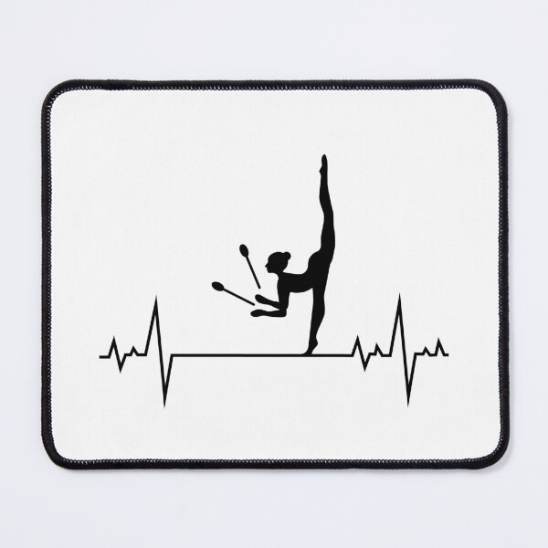 Item preview, Rhythmic Gymnastics Clubs Gymnast Girl Heartbeat Pulse designed and sold by TastefulTees.