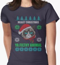 Merry Christmas Ya Filthy Animals Women's Fitted T-Shirt