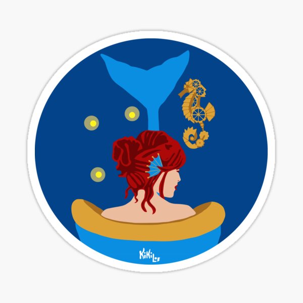 Mermaid in the tub Sticker