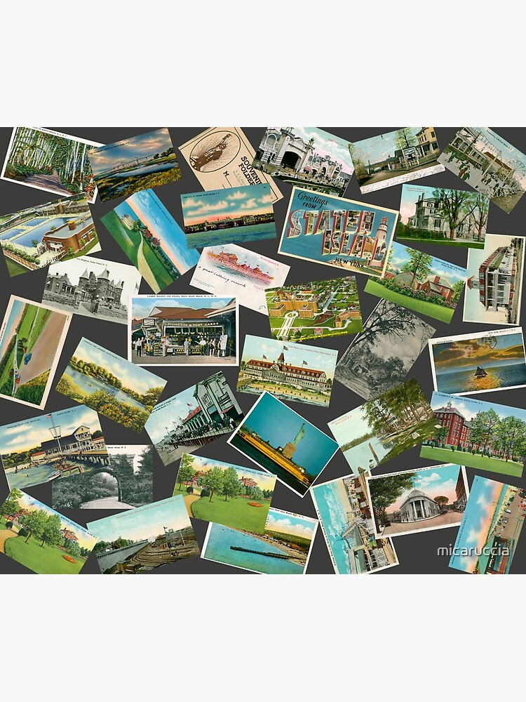 "Vintage Postcards Staten Island New York Collage" Poster for Sale by
