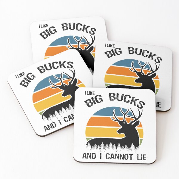 Item preview, I Like Big Bucks And I Cannot Lie Deer Hunter Retro Sunset  designed and sold by Rabbitti.