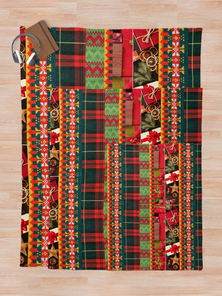 Christmas Patterns Mix. Bright Red and Green