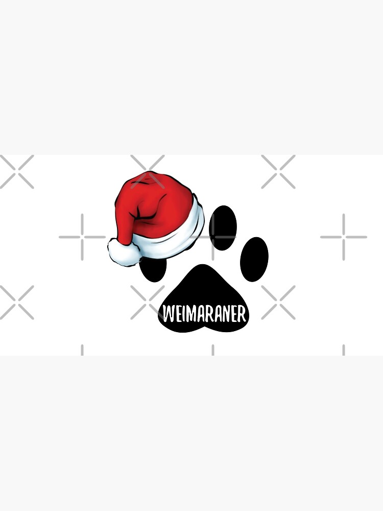 Christmas Weimaraner Paw Print Seal by chanzds
