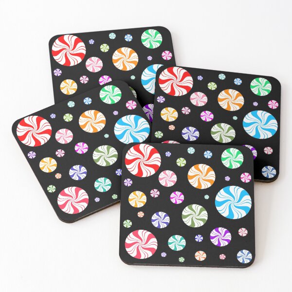 Item preview, Colorful Rainbow Round Peppermint Holiday Pattern designed and sold by Deborah Camp.