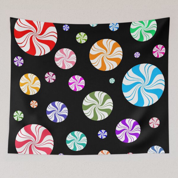 Item preview, Colorful Rainbow Round Peppermint Holiday Pattern designed and sold by Deborah Camp.