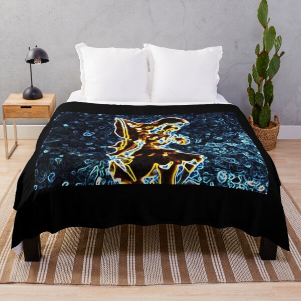 Item preview, Sitting Angel Turquoise Brown Black Neon Abstract designed and sold by JariHawk.