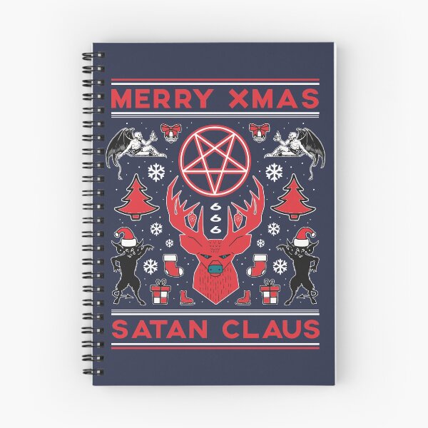 Item preview, Ugly Holiday Sweater Satan Claus Funny Satanist Atheist designed and sold by sillyquestions.