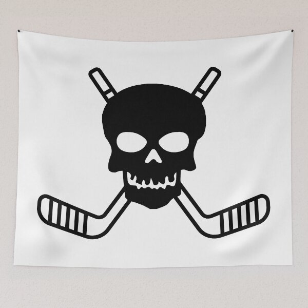Artikelvorschau, Totenkopf und gekreuzte Hockeyschläger entworfen und verkauft von HOCKEYBUBBLE.