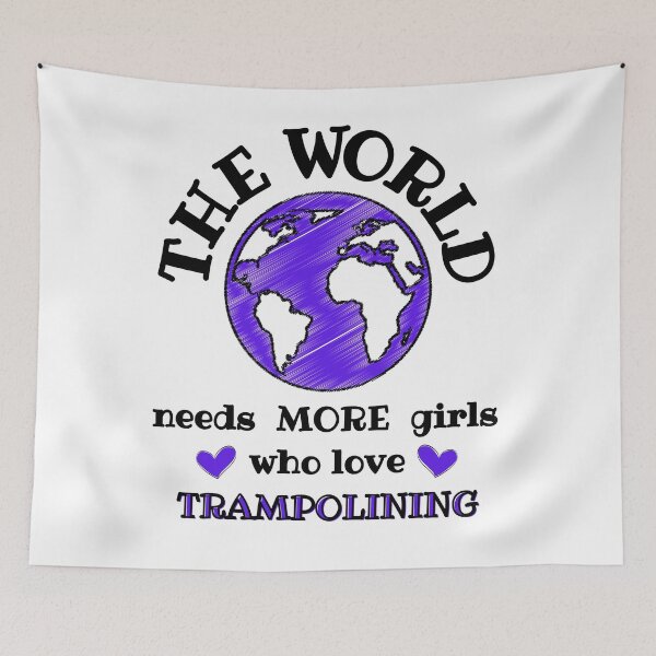 Item preview, The world needs more girls who love trampolining designed and sold by TheGreenGoat.