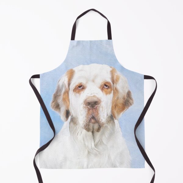 Item preview, Clumber Spaniel Painting - Cute Original Dog Art designed and sold by alpendesigns.