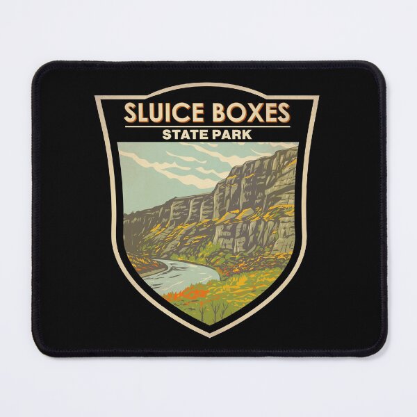 Item preview, Sluice Boxes State Park Montana Badge designed and sold by KrisSidDesigns.
