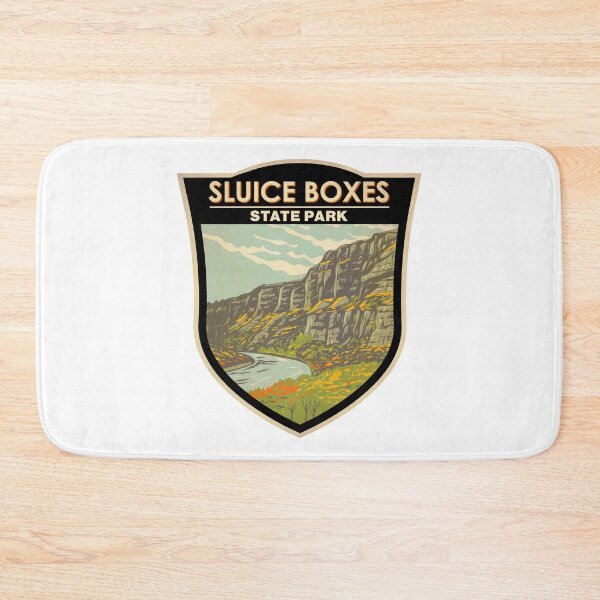 Item preview, Sluice Boxes State Park Montana Badge designed and sold by KrisSidDesigns.