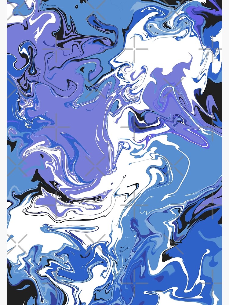 "Abstract Blue Swirl Marble Pattern Hypnotizing Swirls Of Blue