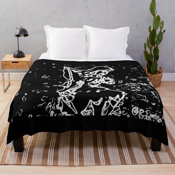Item preview, Sitting Angel Black and White Neon Abstract designed and sold by JariHawk.
