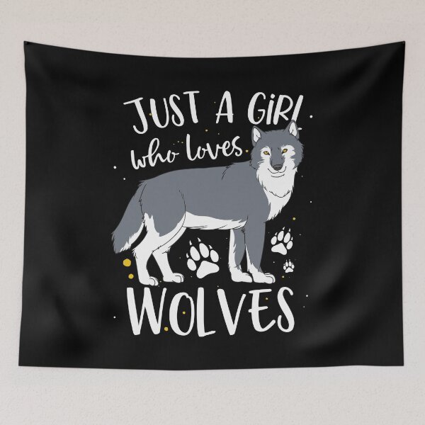 Item preview, Just A Girl Who Loves Wolves Wolf Lover designed and sold by lanynx design.