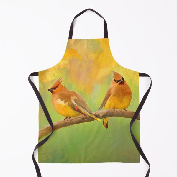Item preview, Cedar Waxwing Painting - Cute Original Bird Art designed and sold by alpendesigns.