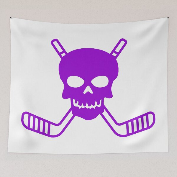Artikelvorschau, Totenkopf und gekreuzte Hockeyschläger entworfen und verkauft von HOCKEYBUBBLE.