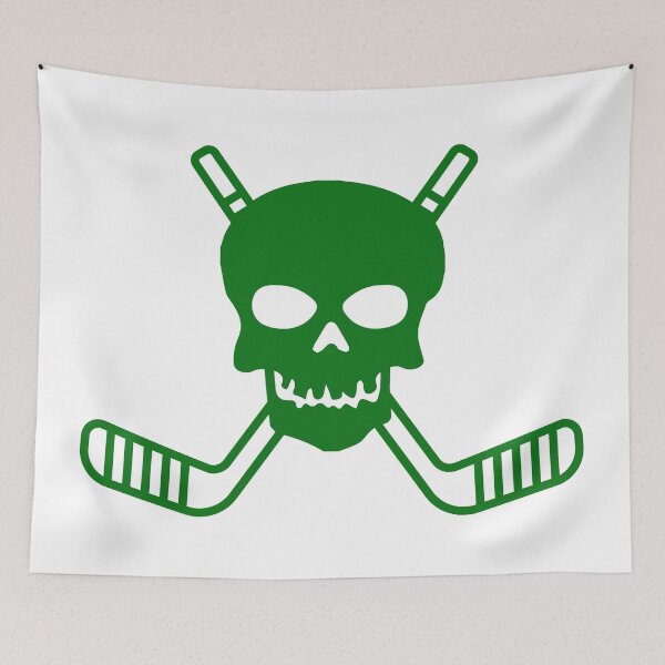 Artikelvorschau, Totenkopf und gekreuzte Hockeyschläger entworfen und verkauft von HOCKEYBUBBLE.