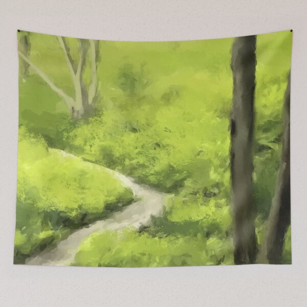 Item preview, Beautiful Watercolor Greenery Landscape designed and sold by Vector Scout Lab.