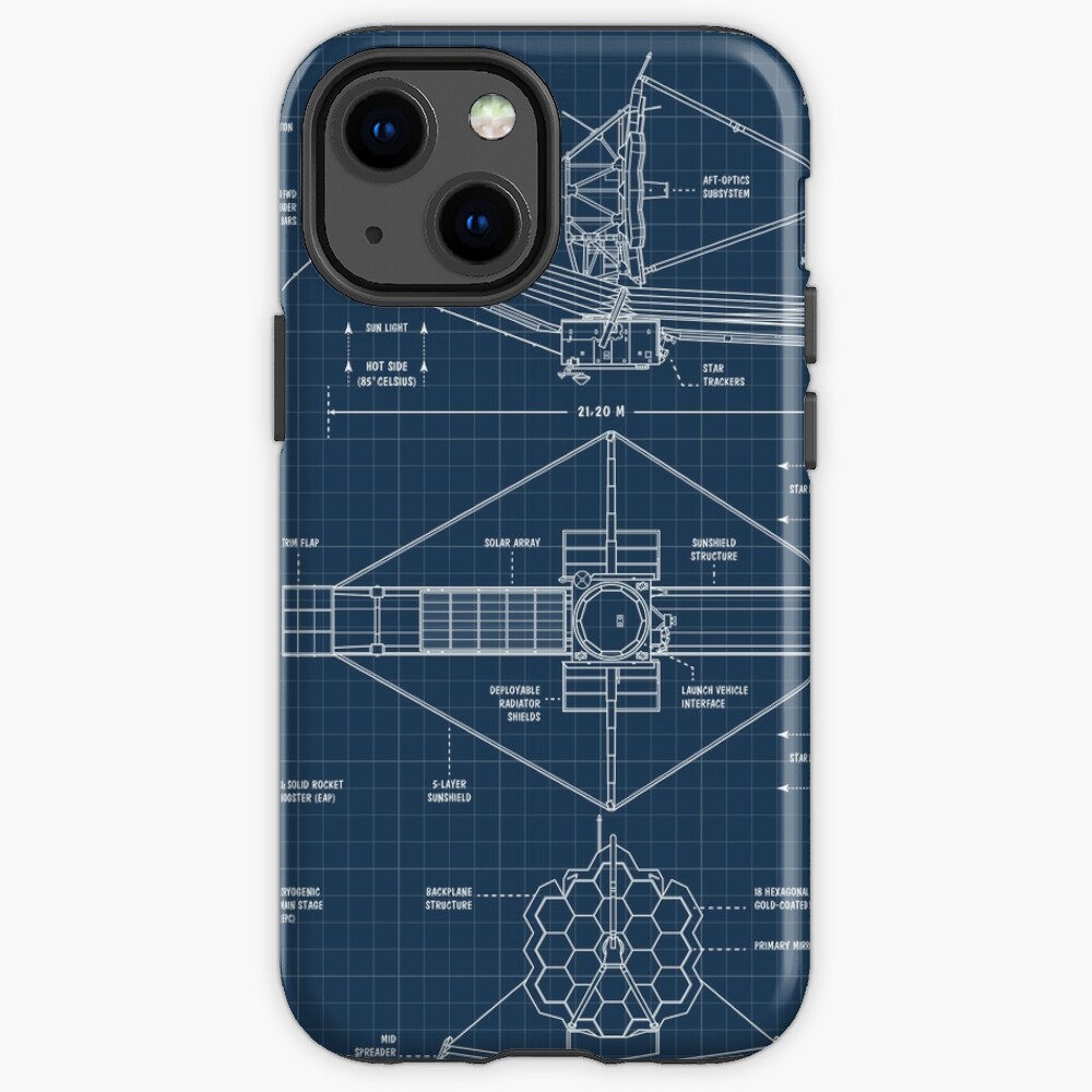 James Webb Space Telescope (Navy Blueprint. Vertical)