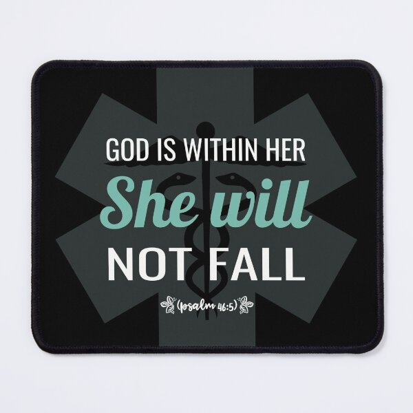 Item preview, God is within her, she will not fall for pharmacists, paramedics, nurses, doctors designed and sold by KlaraMacinka.