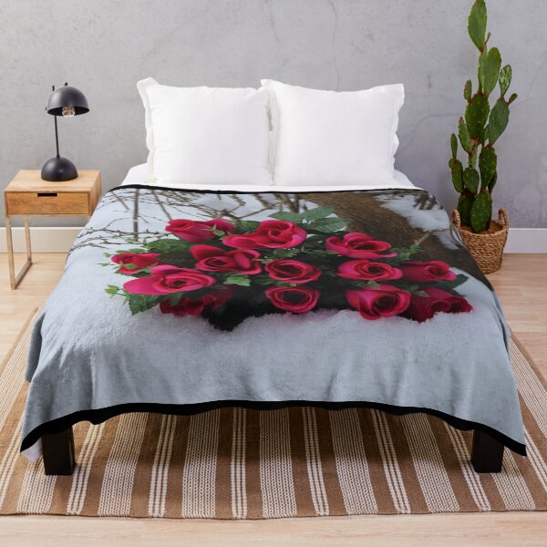 Item preview, Red Rose Bouquet on the Winter Snow designed and sold by JariHawk.