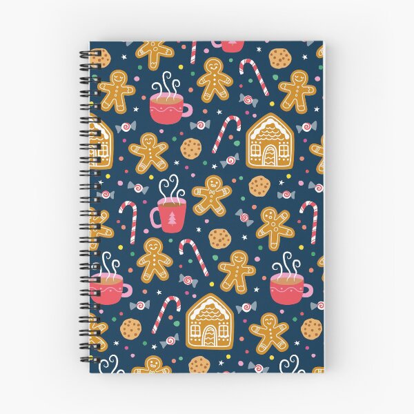 Item preview, Gingerbread Sweets and Treats - Dark Blue designed and sold by Lizzie Scott.