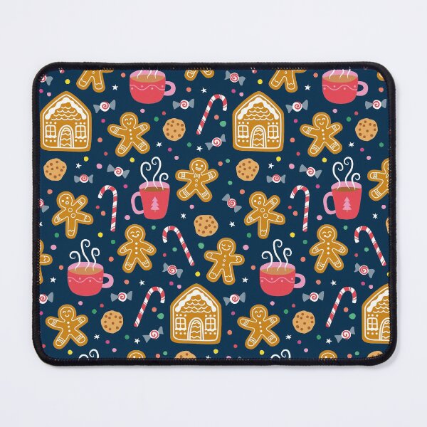 Item preview, Gingerbread Sweets and Treats - Dark Blue designed and sold by Lizzie Scott.