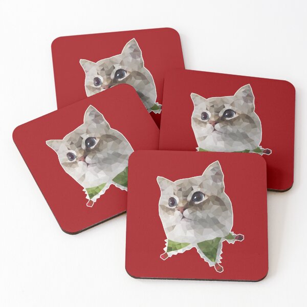 Item preview, Low Poly Christmas Cat designed and sold by LowPolyGKDesign.