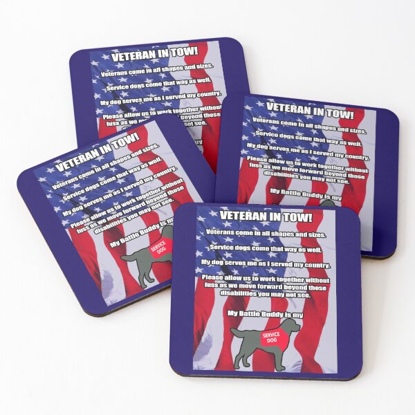Item preview, Veteran In Tow Service Dog designed and sold by DonaldsGraphics.