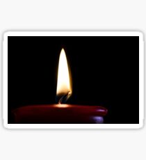 Red Candle and Flame Sticker