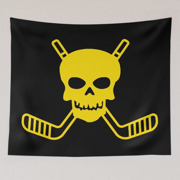 Artikelvorschau, Totenkopf und gekreuzte Hockeyschläger entworfen und verkauft von HOCKEYBUBBLE.