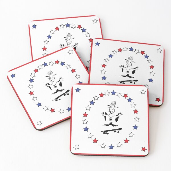 Item preview, Patriotic Flying Yogi Skater designed and sold by LevitatingLabs.
