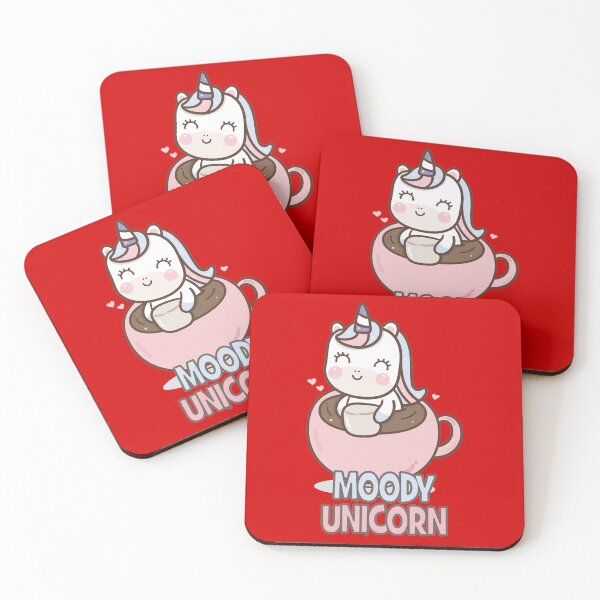 Item preview, Moody unicorn - Cute little unicorn in a coffee cup drinking coffee you and your kids would love! - Available in stickers, clothing, etc designed and sold by crazycollective.