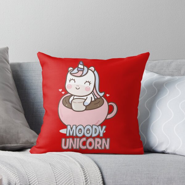 Item preview, Moody unicorn - Cute little unicorn in a coffee cup drinking coffee you and your kids would love! - Available in stickers, clothing, etc designed and sold by crazycollective.
