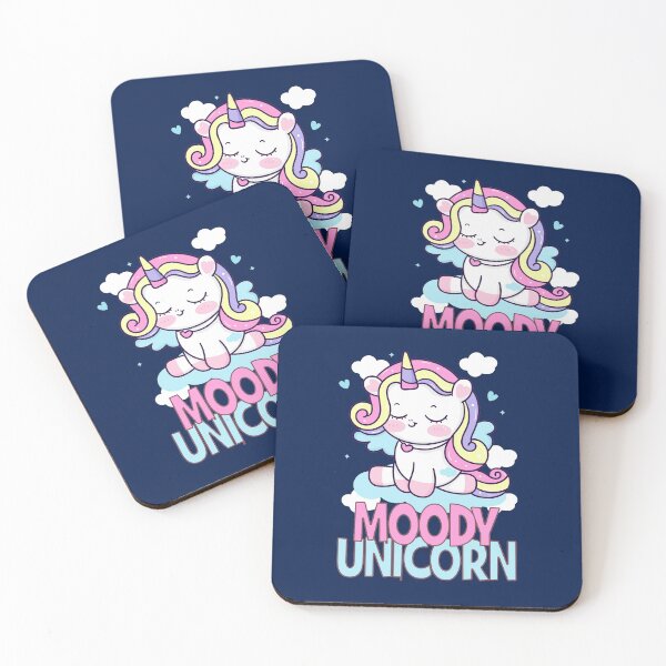 Item preview, Moody unicorn - Cute little unicorn resting that you and your kids would love! - Available in stickers, clothing, etc designed and sold by crazycollective.